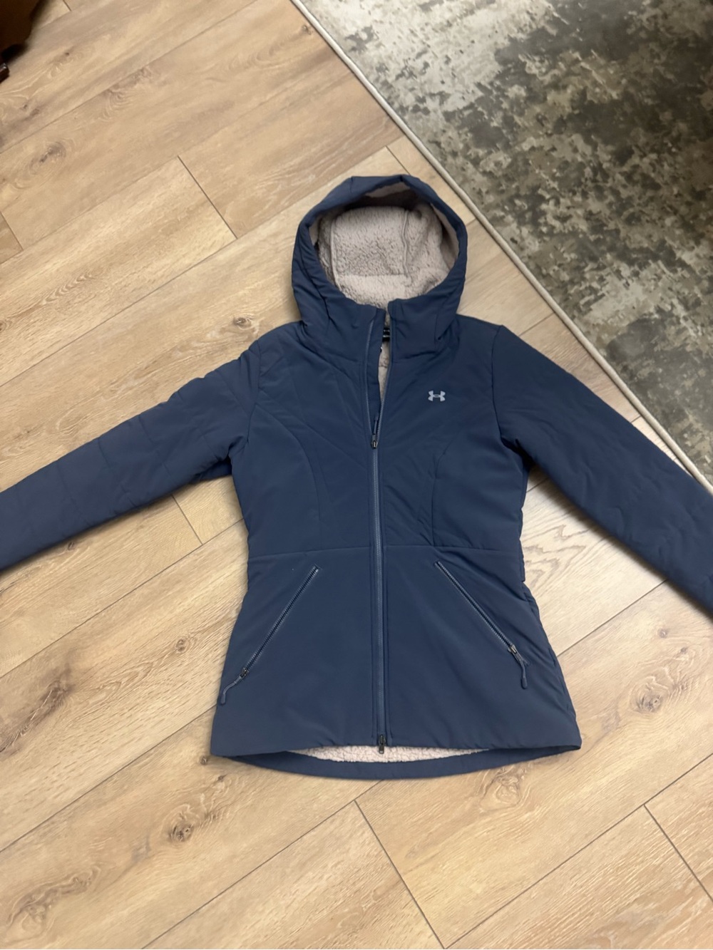 Under Armour Women's Navy Hooded Puffer Jacket